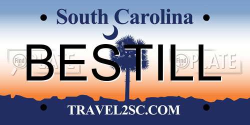 BESTILL South Carolina License Plate