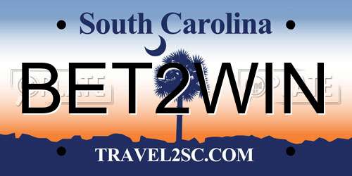 BET2WIN South Carolina License Plate