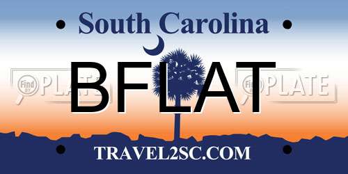 BFLAT South Carolina License Plate