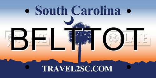 BFLTTOT South Carolina License Plate