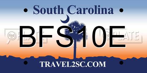 BFS10E South Carolina License Plate