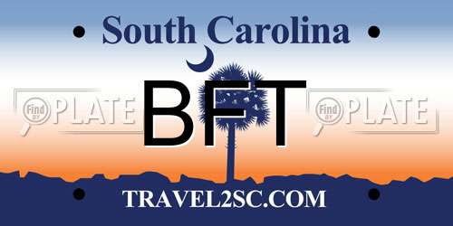 BFT South Carolina License Plate