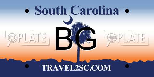 BG South Carolina License Plate
