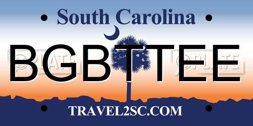 BGBTTEE South Carolina License Plate