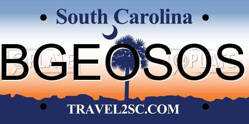 BGEOSOS South Carolina License Plate