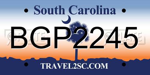 BGP2245 South Carolina License Plate