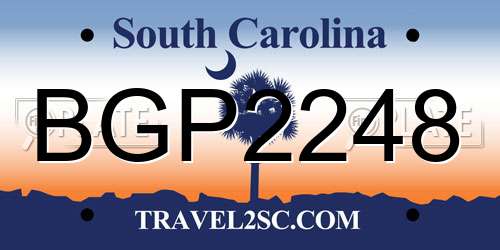 BGP2248 South Carolina License Plate