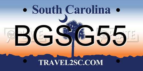 BGSG55 South Carolina License Plate