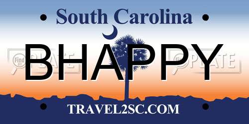 BHAPPY South Carolina License Plate