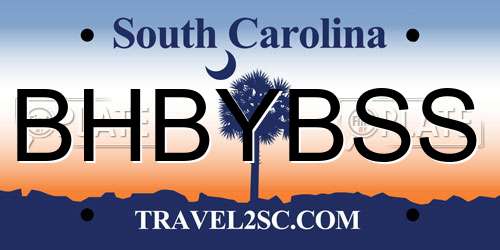 BHBYBSS South Carolina License Plate
