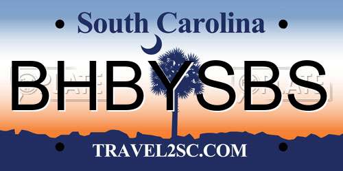 BHBYSBS South Carolina License Plate