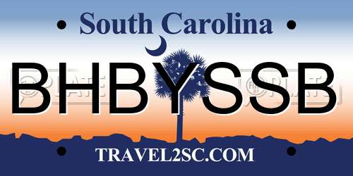 BHBYSSB South Carolina License Plate