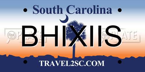 BHIXIIS South Carolina License Plate