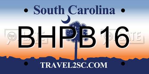 BHPB16 South Carolina License Plate