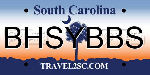 BHSYBBS South Carolina License Plate