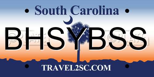 BHSYBSS South Carolina License Plate