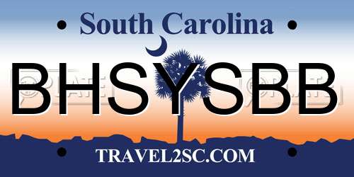BHSYSBB South Carolina License Plate
