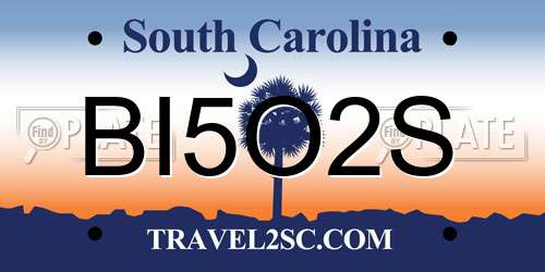 BI5O2S South Carolina License Plate