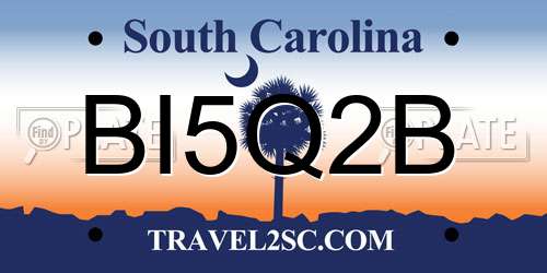 BI5Q2B South Carolina License Plate