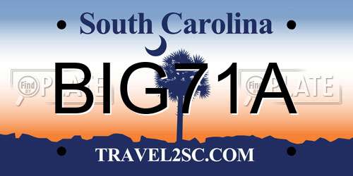 BIG71A South Carolina License Plate
