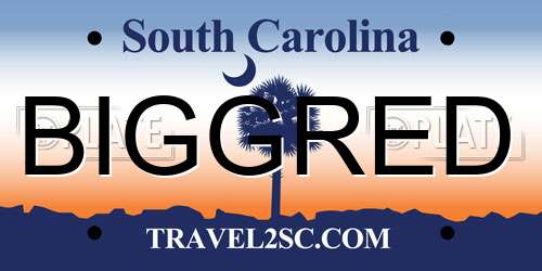 BIGGRED South Carolina License Plate