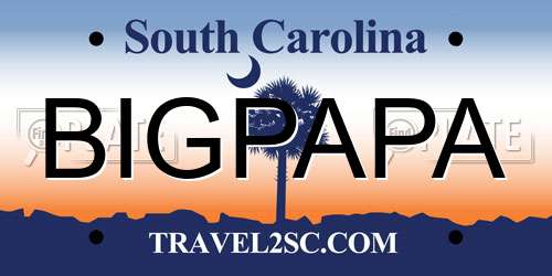 BIGPAPA South Carolina License Plate