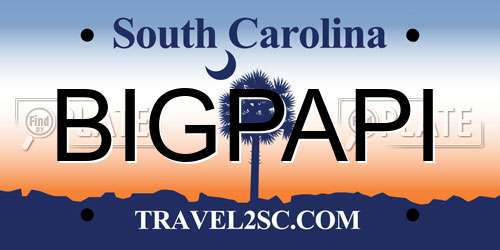 BIGPAPI South Carolina License Plate