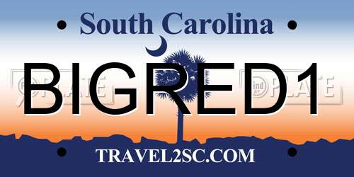 BIGRED1 South Carolina License Plate