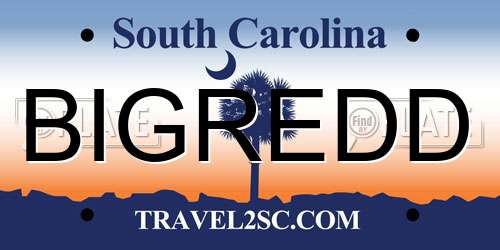 BIGREDD South Carolina License Plate