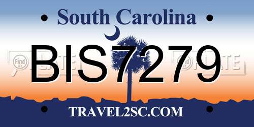 BIS7279 South Carolina License Plate