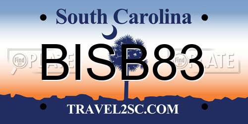 BISB83 South Carolina License Plate