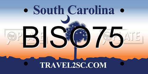 BISO75 South Carolina License Plate