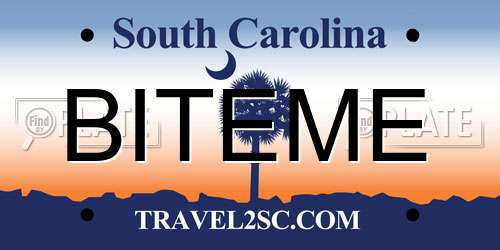 BITEME South Carolina License Plate