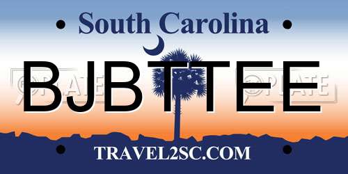 BJBTTEE South Carolina License Plate
