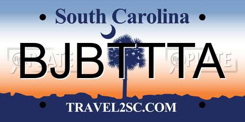 BJBTTTA South Carolina License Plate