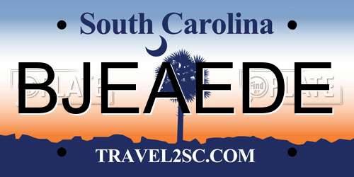 BJEAEDE South Carolina License Plate