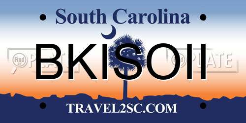 BKISOII South Carolina License Plate