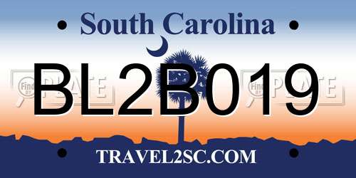 BL2B019 South Carolina License Plate