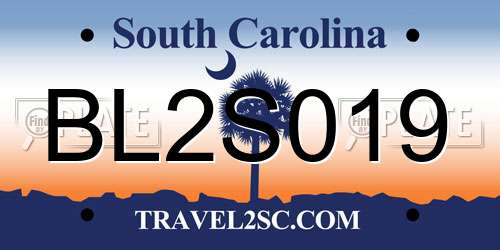 BL2S019 South Carolina License Plate