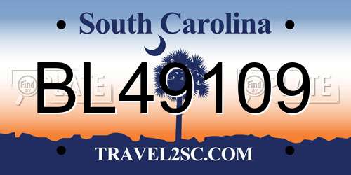 BL49109 South Carolina License Plate