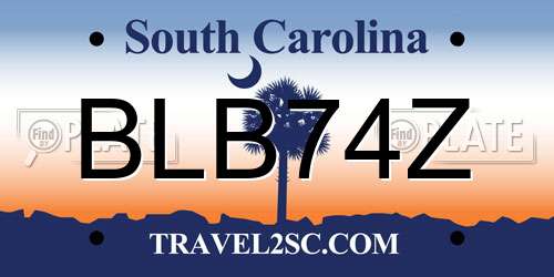 BLB74Z South Carolina License Plate