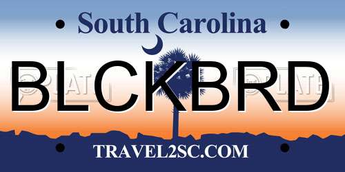 BLCKBRD South Carolina License Plate