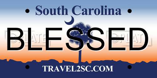 BLESSED South Carolina License Plate