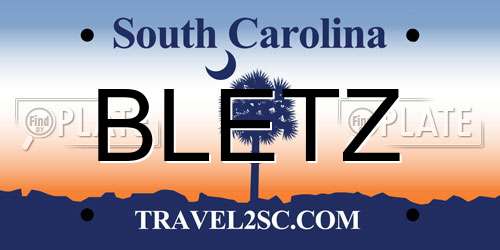 BLETZ South Carolina License Plate
