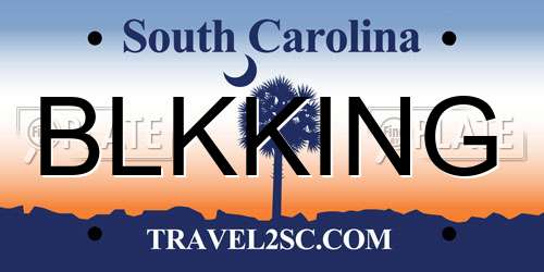 BLKKING South Carolina License Plate