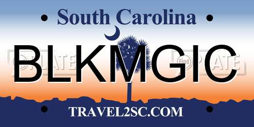 BLKMGIC South Carolina License Plate