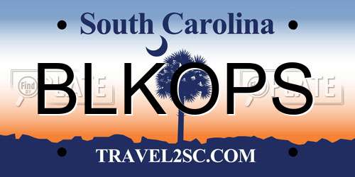 BLKOPS South Carolina License Plate