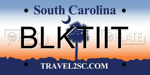 BLKTIIT South Carolina License Plate
