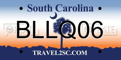 BLLQ06 South Carolina License Plate