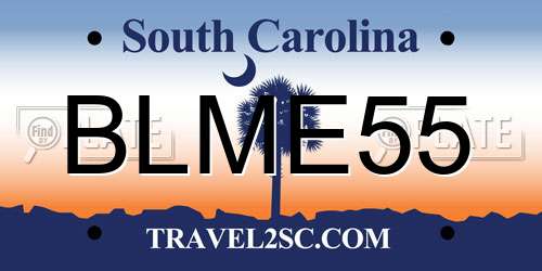BLME55 South Carolina License Plate